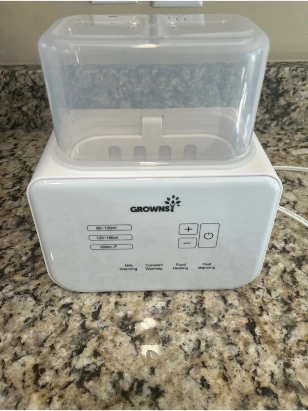 GrownsY White Baby Bottle Sterilizer & Warmer - Dual Function